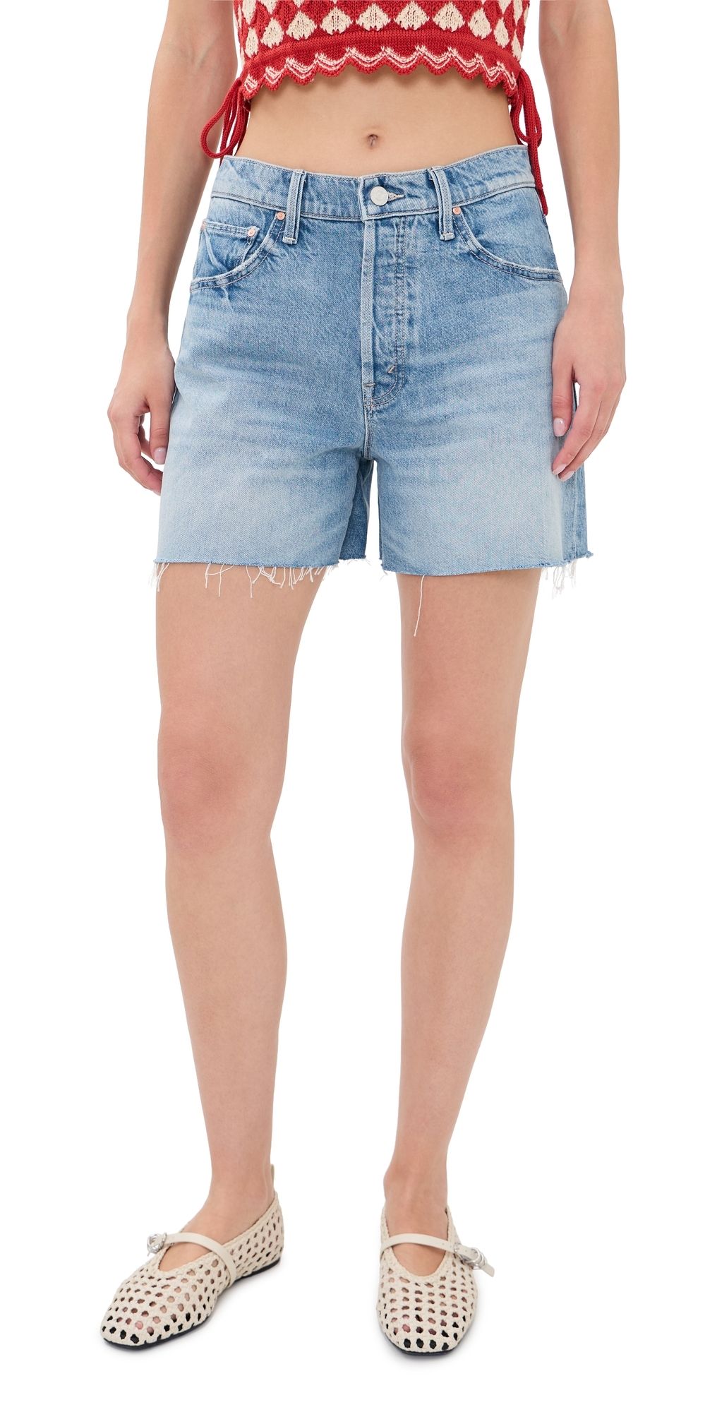 MOTHER The Extra Mile Fray Shorts Head Rush 29