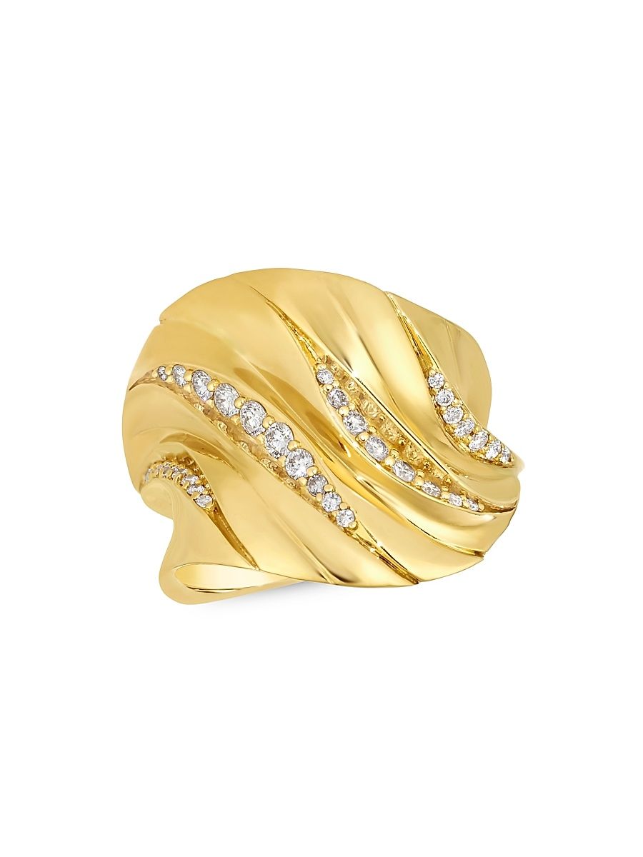 Women's Dunas 18K Yellow Gold & 0.42 TCW Diamond Ring - Yellow Gold - Size 7