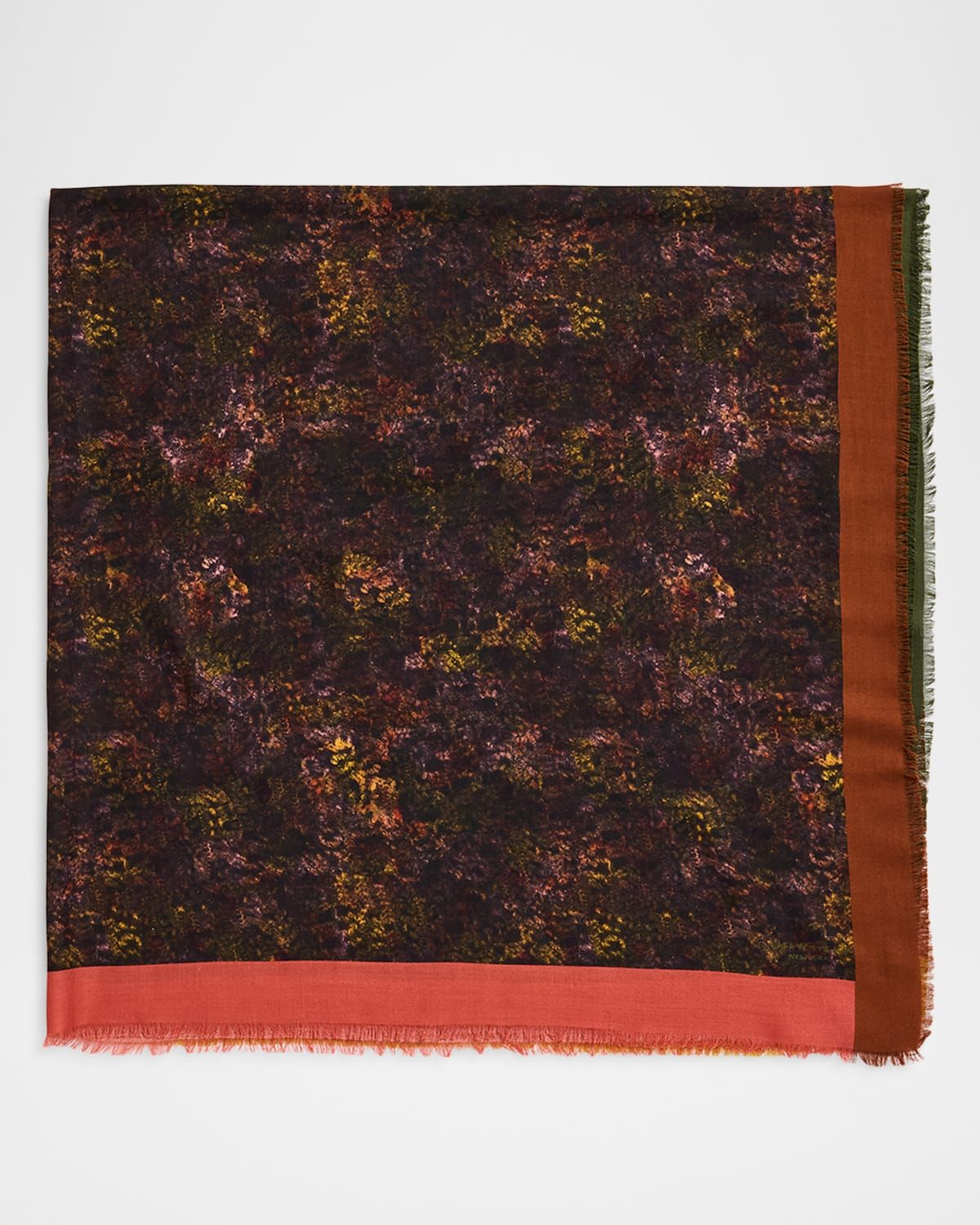 Impression-Print Square Silk Scarf