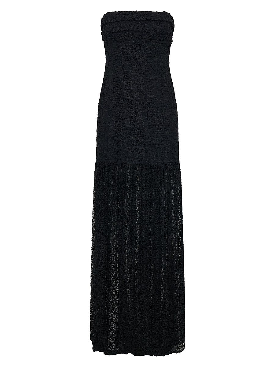 Women's Kairo Strapless Lace Maxi Dress - Black - Size 12