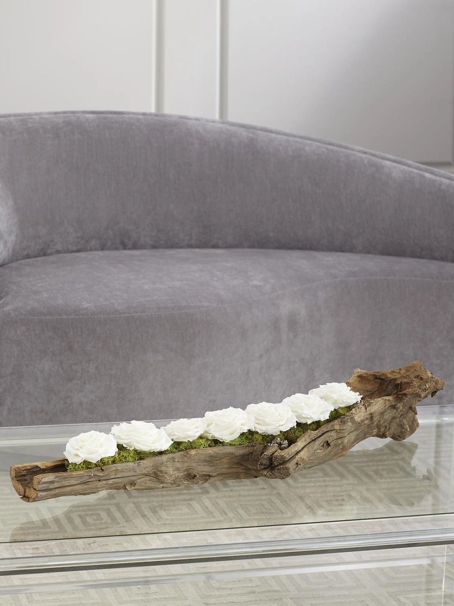 Preserved Roses Floral Arrangement - Ivory