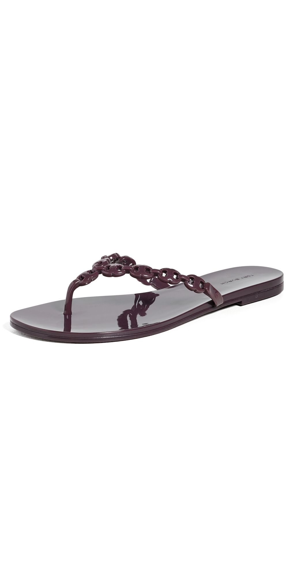 Tory Burch Gemini Link Jelly Sandals Dark Carmine 11