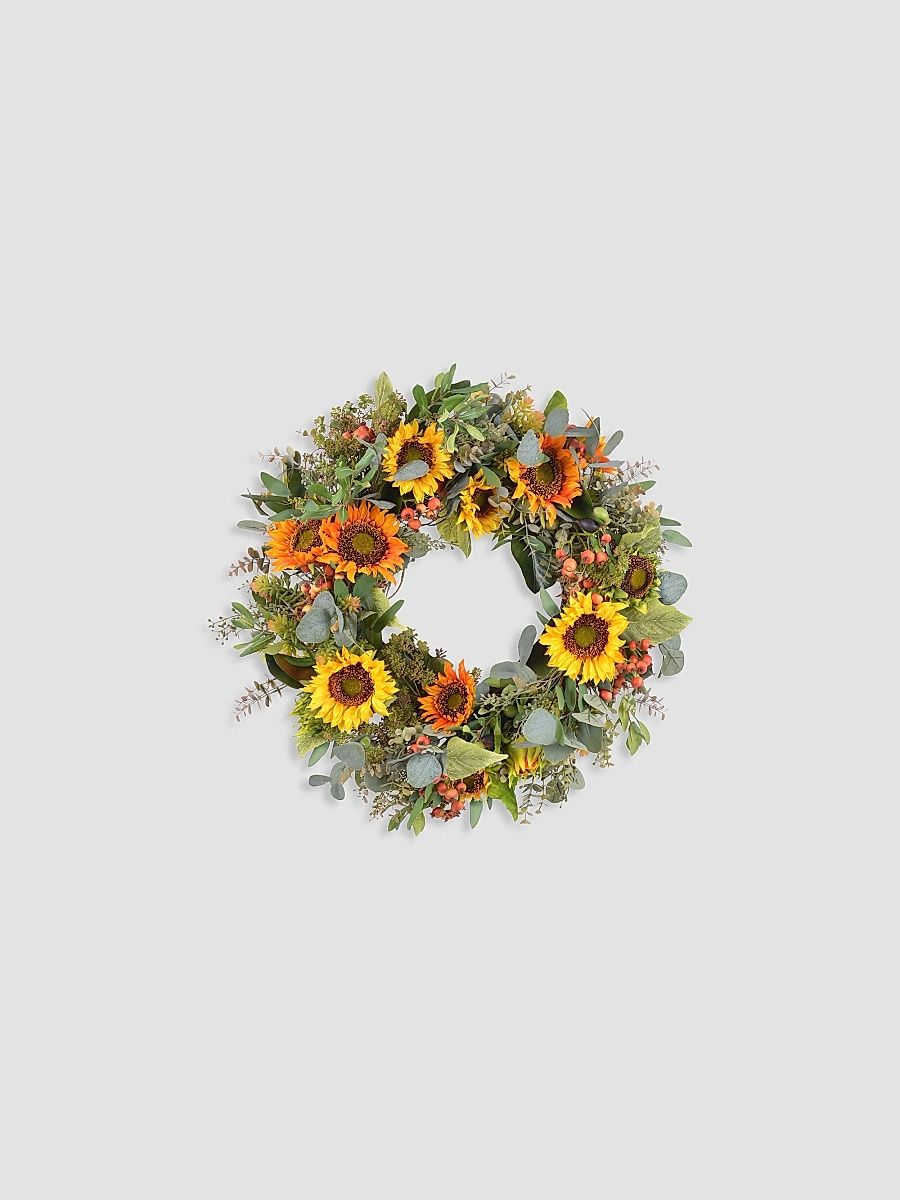 Fall Sunflower Wreath - Gold