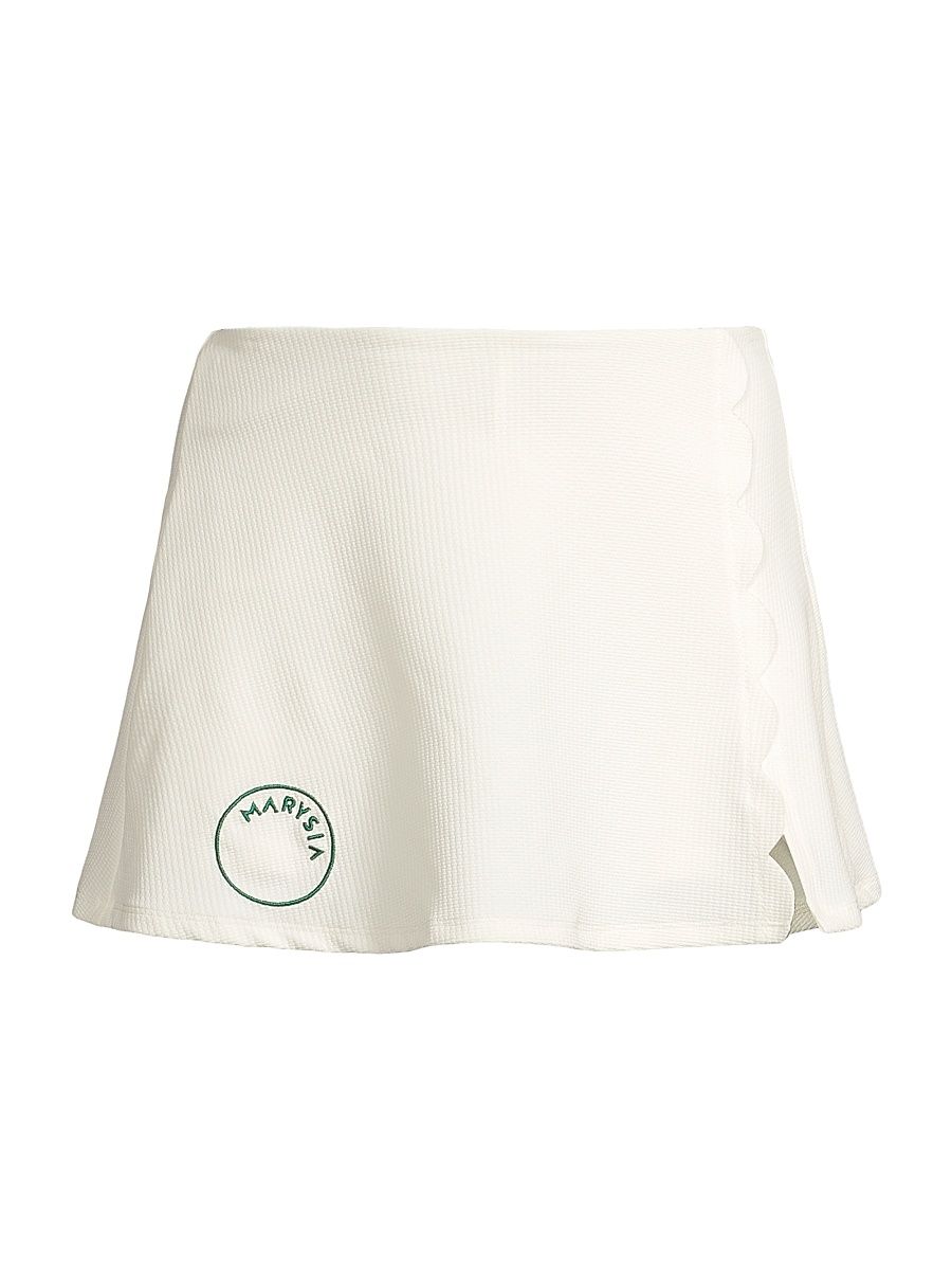 Women's Steffi Knit Logo Mini Skort - Coconut - Size XL