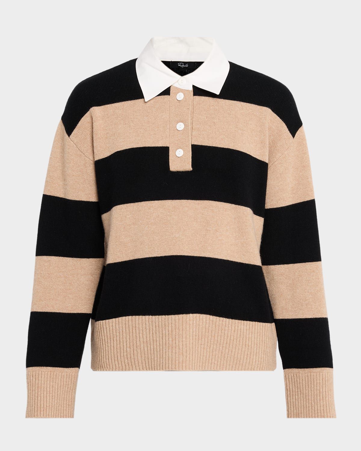 Paxton Cashmere-Blend Rugby Sweater