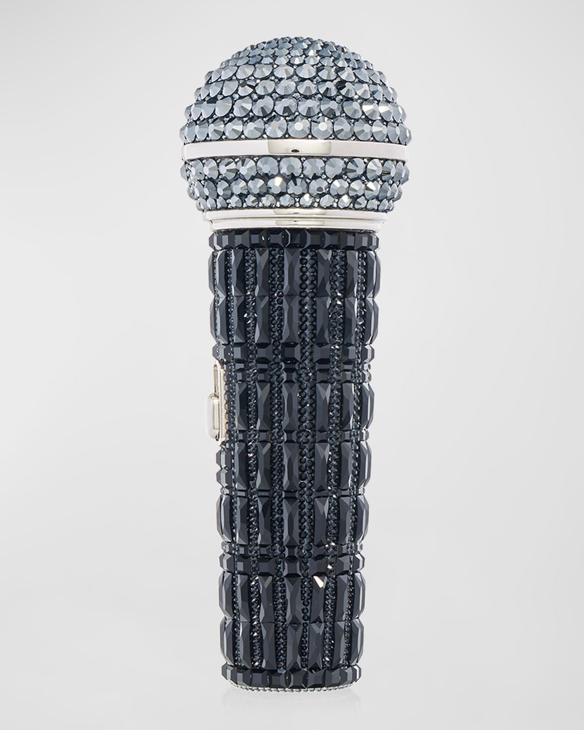 Microphone Crystal Clutch Bag with Chain Strap