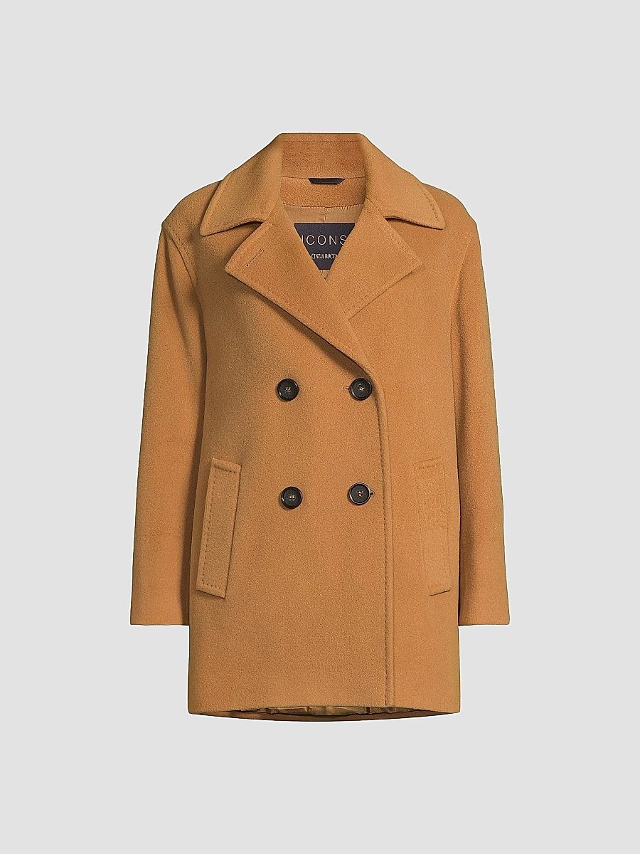 Cinzia Rocca Women's Icons Notch Collar Peacoat - Camel - Size 8