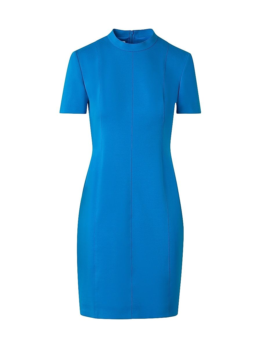 Women's Mockneck Shift Dress - Turquoise - Size 12