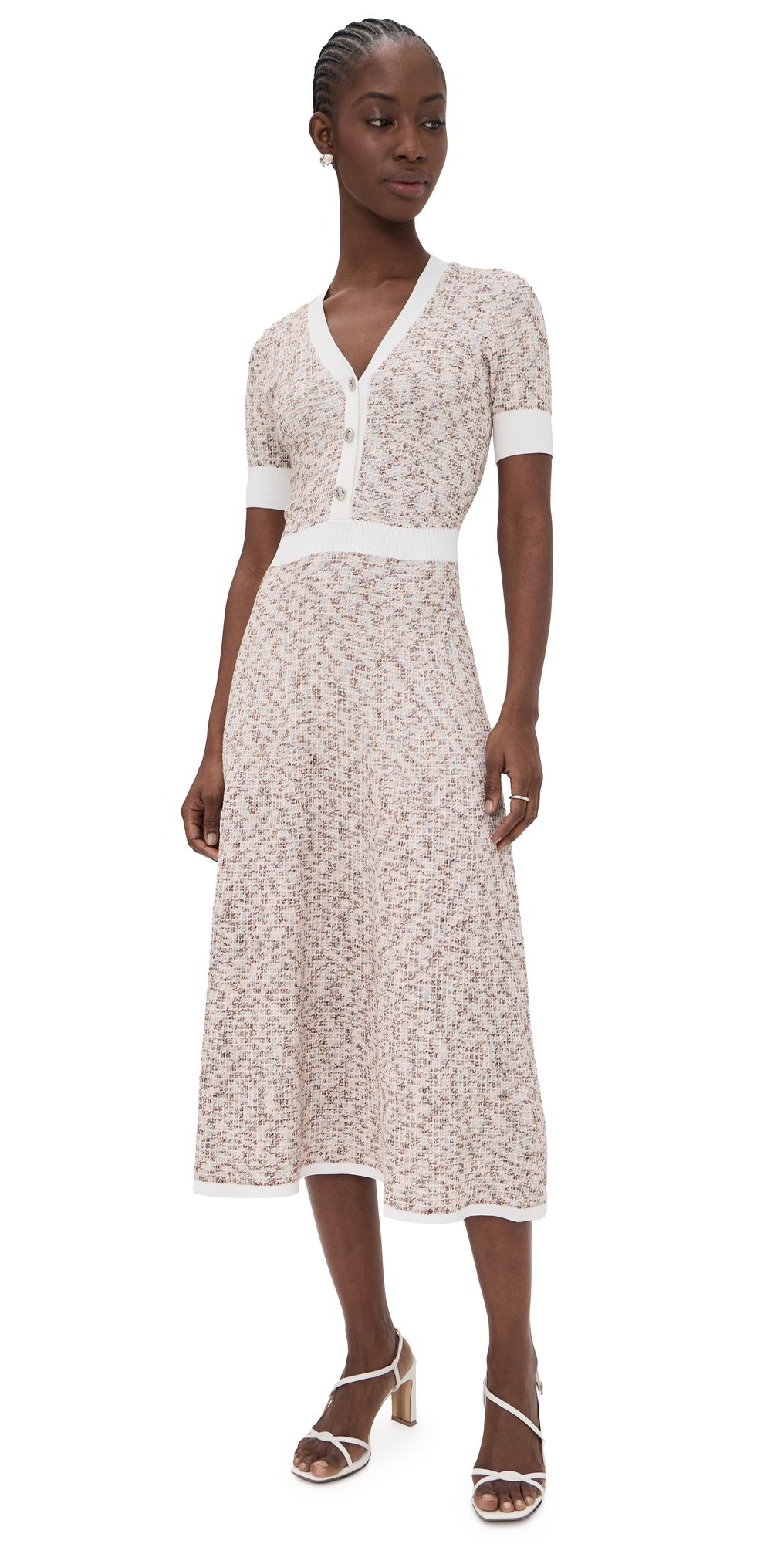 Shoshanna Alison Dress Neutral Multi/Optic S