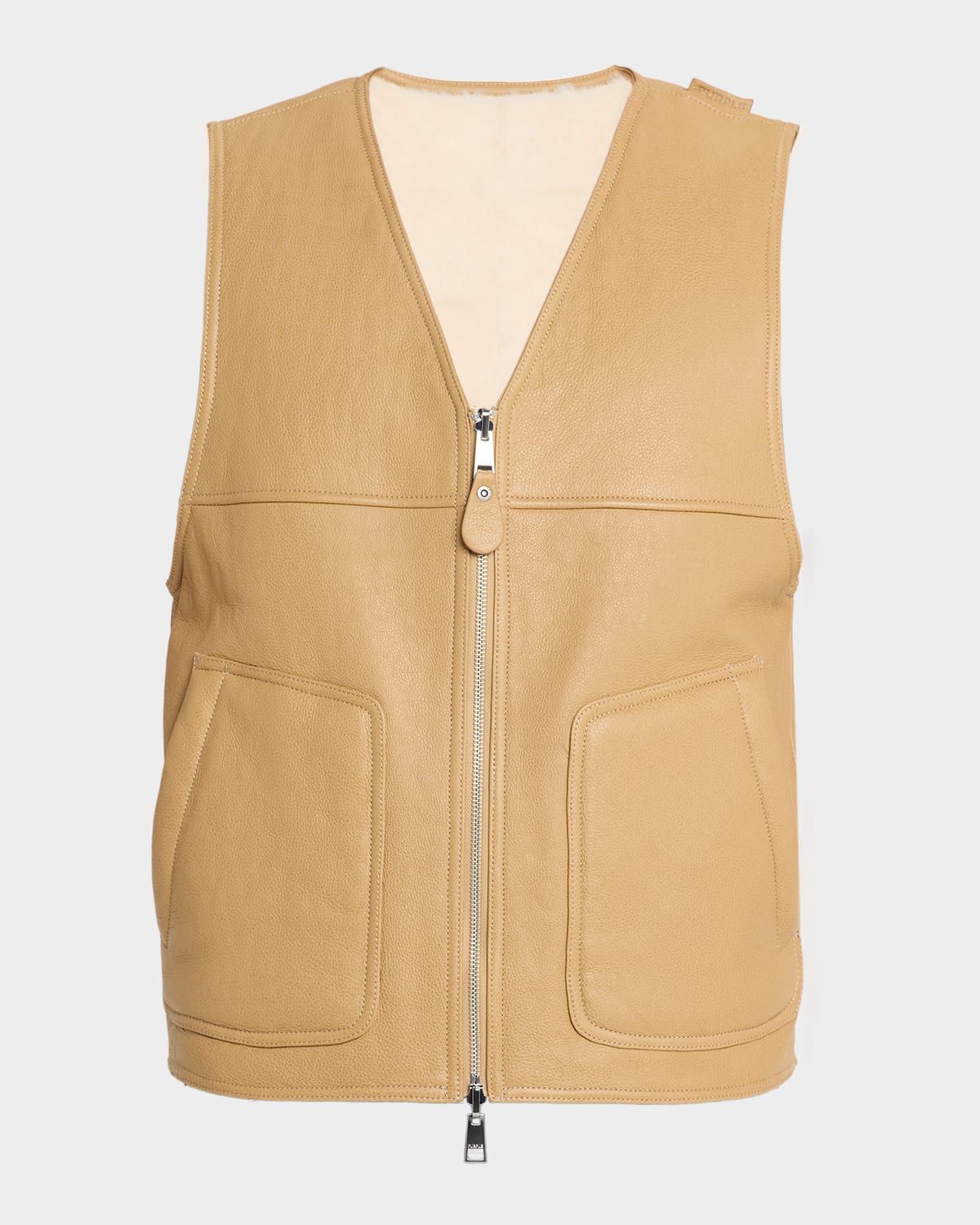 Men & apos;s Slab Wordmark Shearling Vest