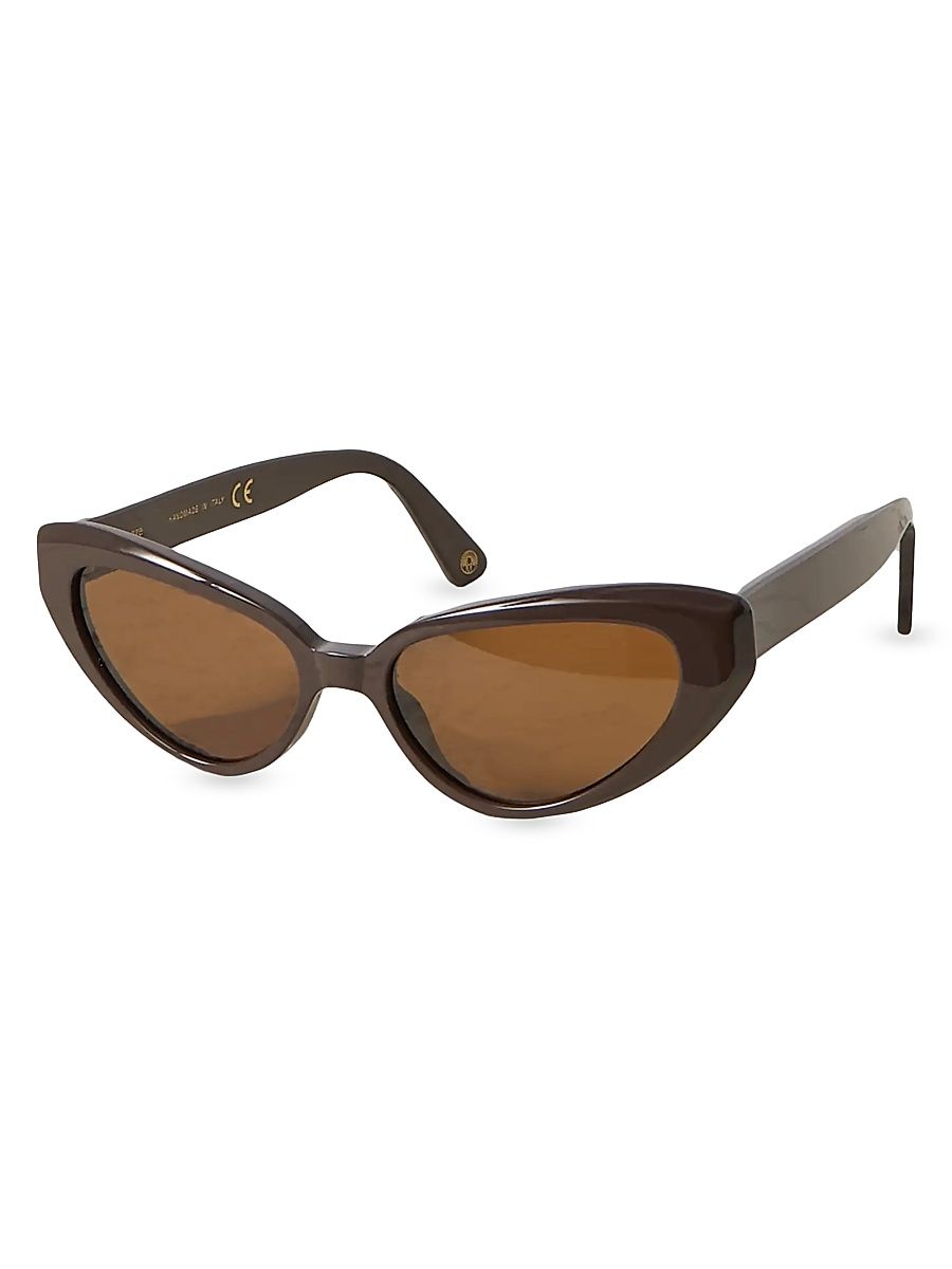Women's Zawe 56MM Cat-Eye Sunglasses - Chocolate Dark Orange