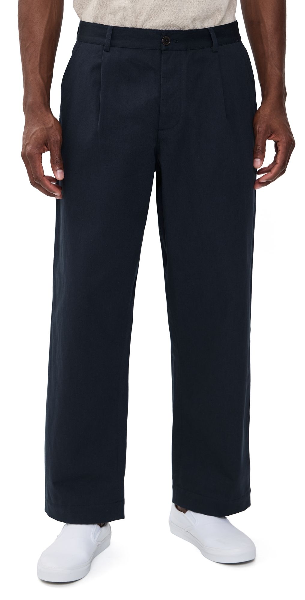Universal Works Duke Pleated Trousers Navy 36