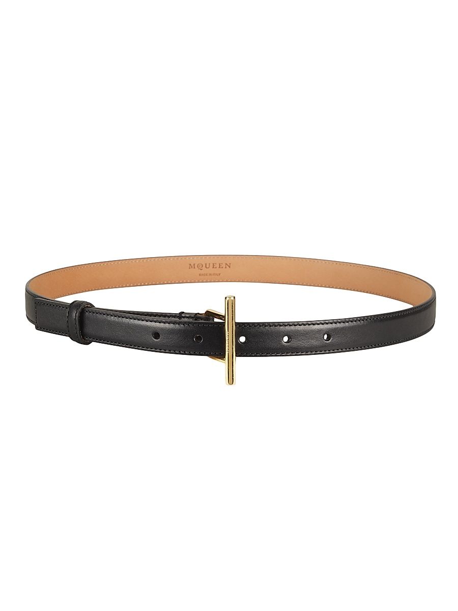Women's Sling Leather Belt - Black Gold - Size XXXS
