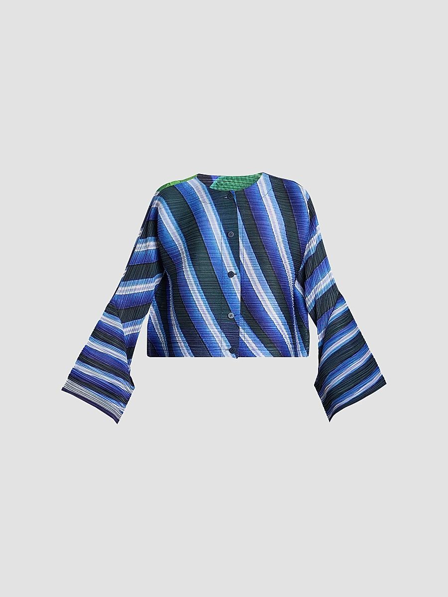Women's City Collage Jacket - Gray Navy