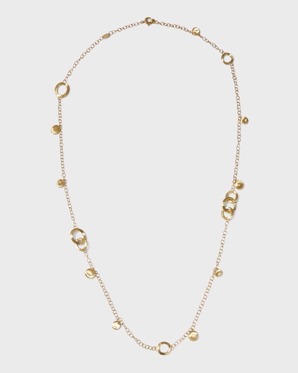 18k Jaipur Yellow Gold Long Charm Necklace
