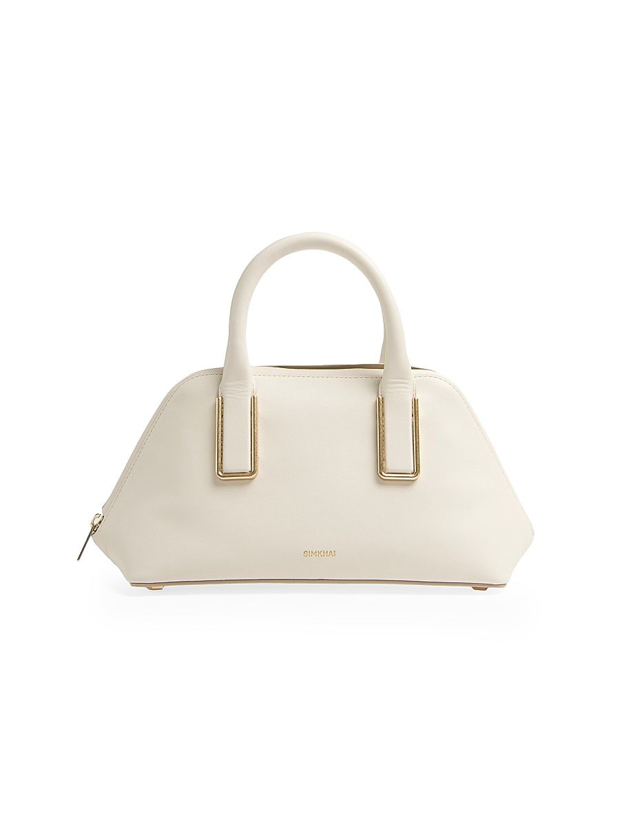 Women's Wynn Leather Top Handle Bag - Alabaster