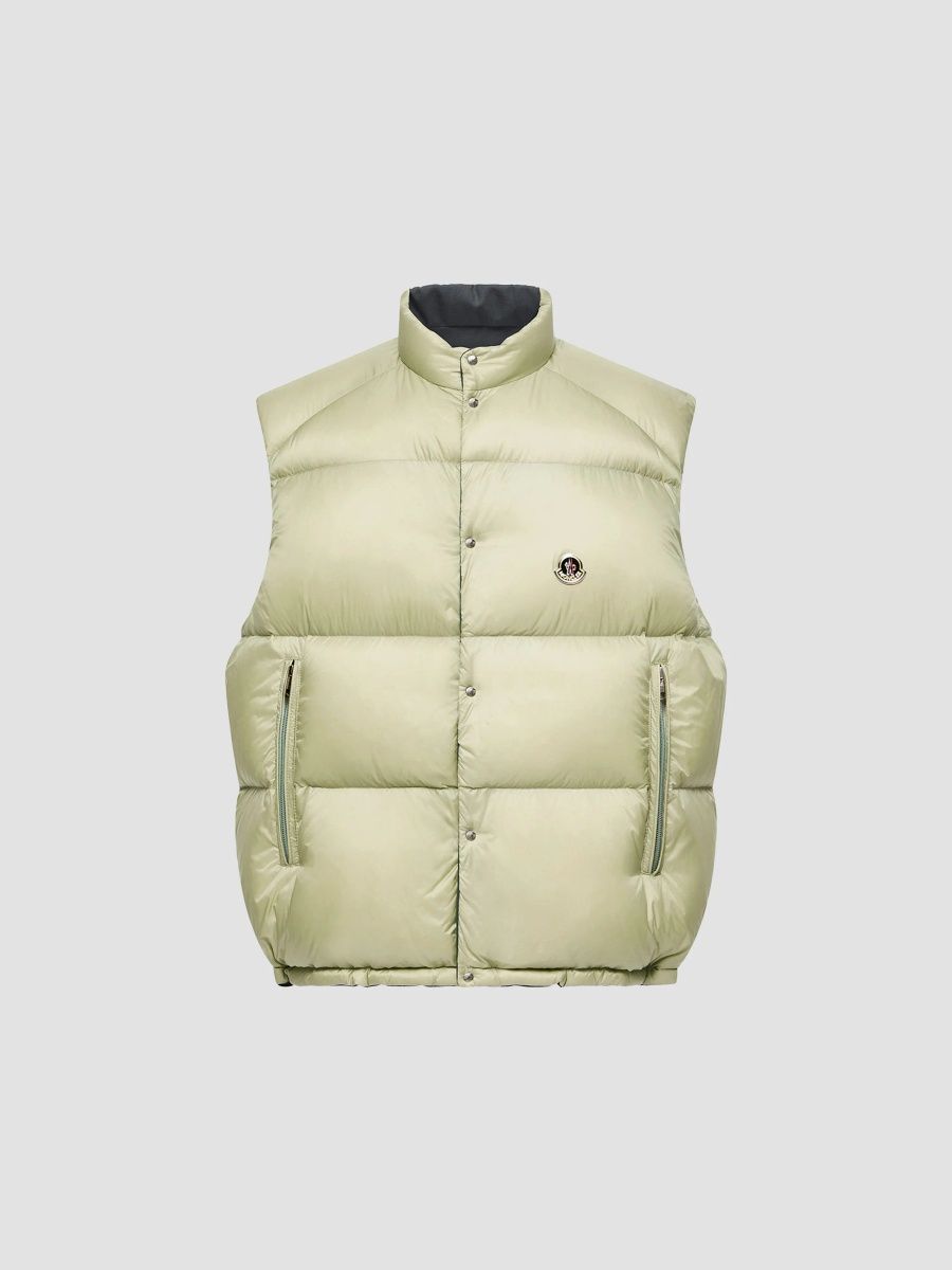 Moncler Men's Padded Tibb Vest - Beige Grey - Size XL
