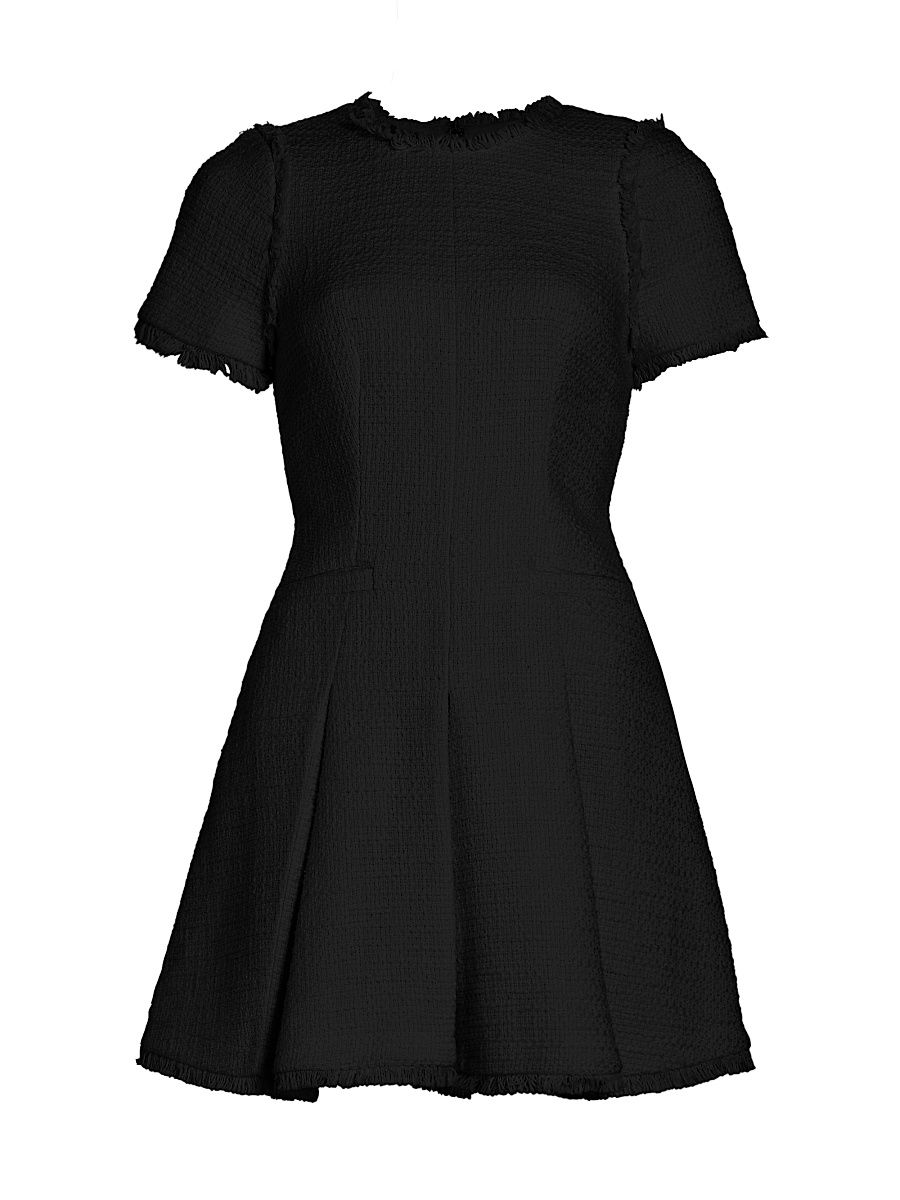 Women's Nova Bouclé Minidress - Black - Size 12