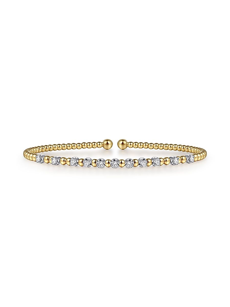 Women's Bujukan 14K Gold & 0.20 TCW Diamond Cuff - Yellow Gold