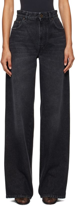 Jean Paul Gaultier Black 'The Body Marinière' Jeans
