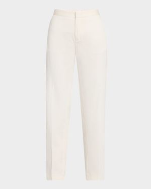 Cropped Cotton Gabardine Trousers