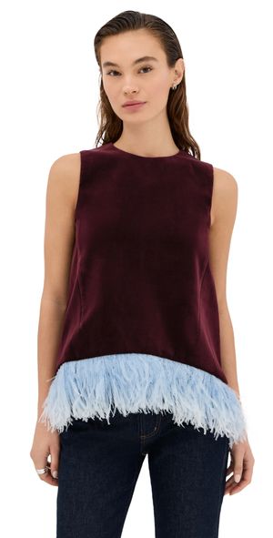 La DoubleJ La Scala Top with Feathers Solid XS