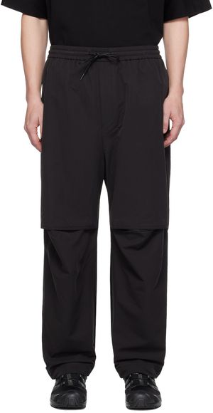 Juun.J Black Dropped Inseam Trousers