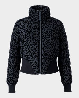 Yaya-FLP Leopard Short Down Jacket