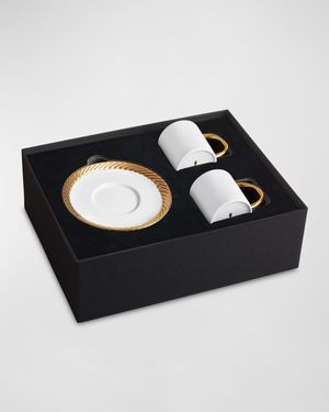 Corde Espresso Cup & Saucer, Set of 2