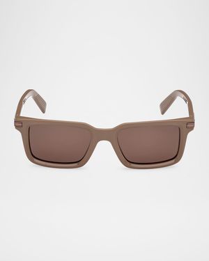 Men's Rectangle Acetate Sunglasses