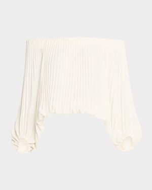 Sienna Pleated Off-The-Shoulder Top