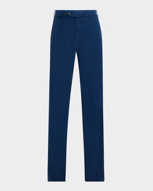 Men's Straight Flat-Front Pants