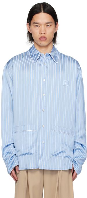 WOOYOUNGMI Chemise bleue à rayures