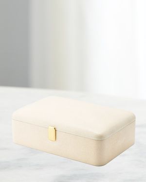 Abella Faux Shagreen Large Jewelry Box