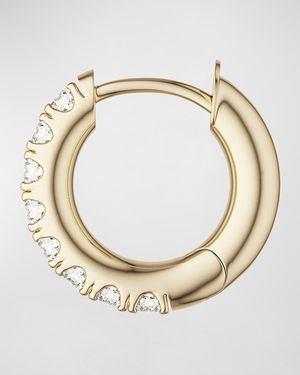 Micro Hoop Mini Pave Earring, Single