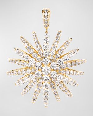 Starburst Pendant in 18k Yellow Gold Diamond Pave
