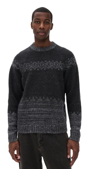 Norse Projects Ulf Fair Isle Sweater Dark Grey Melange L