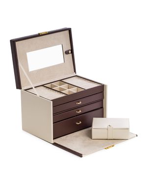 Leather Four-Level Jewelry Box