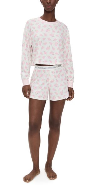 PJ Salvage Boyfriend Boxer Pajama Set Ivory S