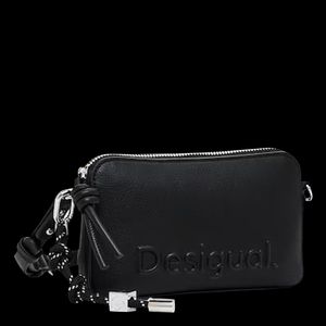 Desigual - Sac bandoulière effet cuir - Taille Unique - Noir