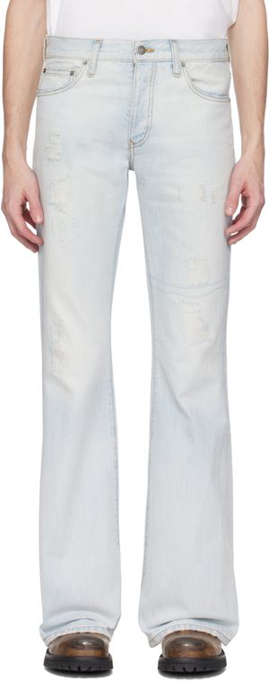 COÛT DE LA LIBERTÉ Blue Jimmy Crispy Rigid Flare Jeans