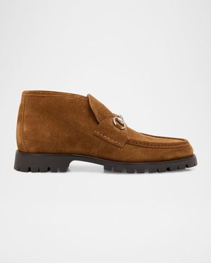 Men's Sylke Suede Bit Lug-Sole Chukka Boots