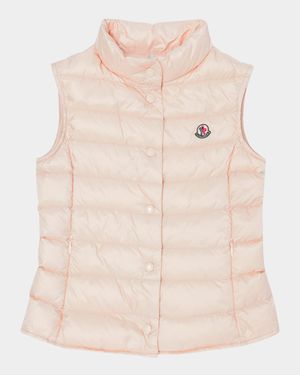 Girl's Liane Quilted Down Vest, Size 12-14