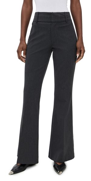 Good American Essential Suiting Flare Trousers Dark Heather Grey 00