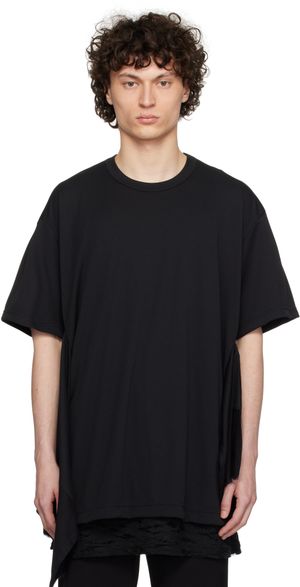 Comme des Garçons Homme Plus Black Polyester Piqué T-shirt