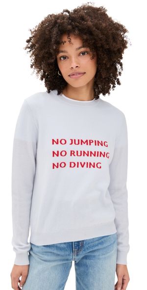Jumper 1234 Cashmere Don't Do It Crew Sweater Sky 2