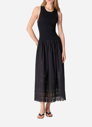 Vanessa Bruno - Robe longue col rond - Taille 4 - Noir