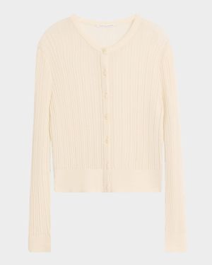 Pointelle Knit Petite Cardigan