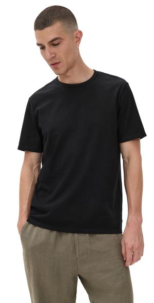 Vince Garment Dye Short Sleeve Crew Tee True Black L