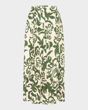 Aggie Pleated Midi Skirt